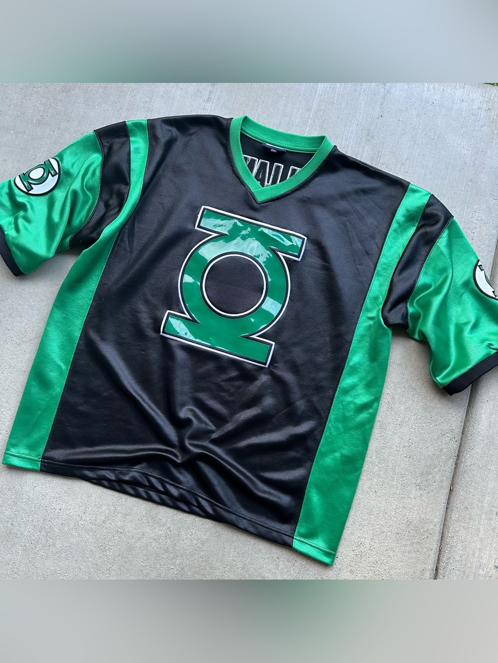 RARE Y2K DC Comics 2000s Green Lantern Mesh Jersey Shirt Men’s Size 2XL VHTF